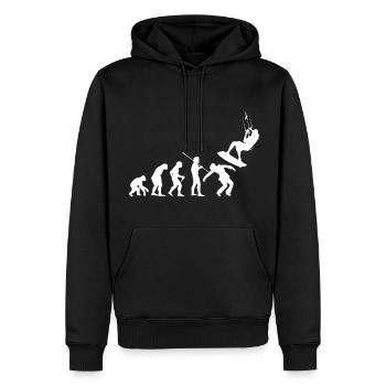Kitesurfen - Männer Premium Bio Hoodie - Schwarz - Vorne - Nico (187cm)