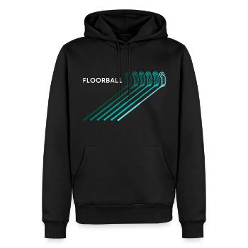 Floorball floorball « floorball bat » unihoc - Sweat à capuche Premium bio Homme - noir - Devant - Nico (187cm)