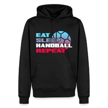 handball handballspieler handball-life - Männer Premium Bio Hoodie - Schwarz - Vorne - Nico (187cm)