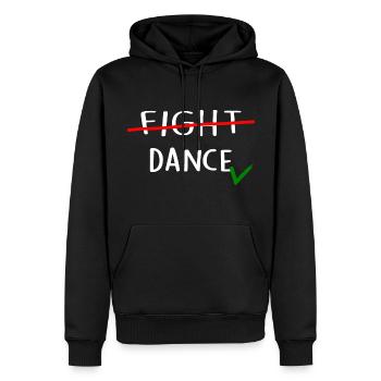 Les danseurs dansent ANTI-WAR-DANCE École de danse - Sweat à capuche Premium bio Homme - noir - Devant - Nico (187cm)