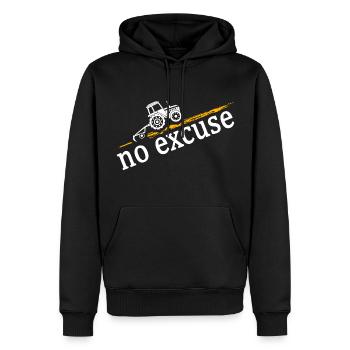 Tracteur, Conducteur De Tracteur, Temps De Récolte, Agriculteur - Sweat à capuche Premium bio Homme - noir - Devant - Nico (187cm)