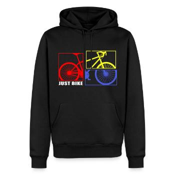 Bike Bike Road Bike Chaîne de vélo « bike mosaik » - Sweat à capuche Premium bio Homme - noir - Devant - Nico (187cm)