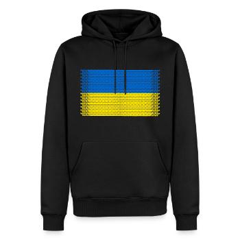 L’UKRAINE soutient Kyiv-love Zelensky slava ukraini - Sweat à capuche Premium bio Homme - noir - Devant - Nico (187cm)