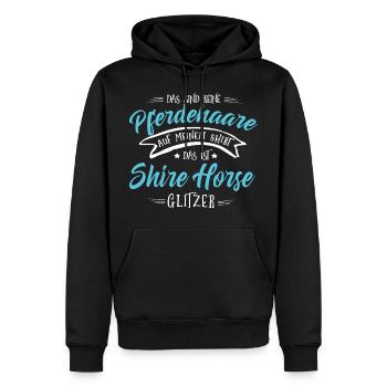 Shire Horse Shirt-Glitzer - Männer Premium Bio Hoodie - Schwarz - Vorne - Nico (187cm)