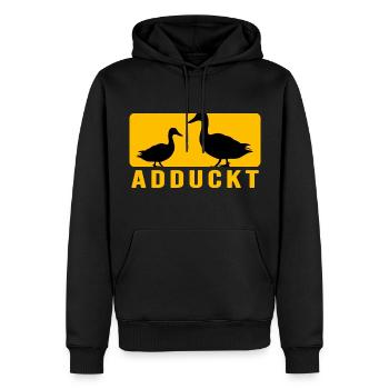 Ente Entensammlung Entenliebhaber "Entensüchtig" - Männer Premium Bio Hoodie - Schwarz - Vorne - Nico (187cm)