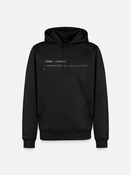 Father and Coding Design - Men’s Premium Organic Hoodie - black