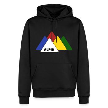Randonnée en montagne Alpine Népal Sommets de l’Himalaya - Sweat à capuche Premium bio Homme - noir - Devant - Nico (187cm)
