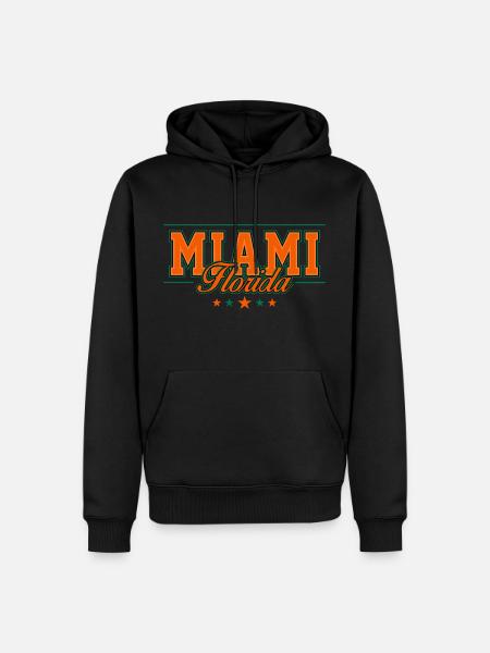 Miami - Men’s Premium Organic Hoodie - black