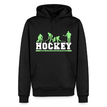 Hockey sur gazon Hockey Club de hockey Saison de hockey - Sweat à capuche Premium bio Homme - noir - Devant - Nico (187cm)