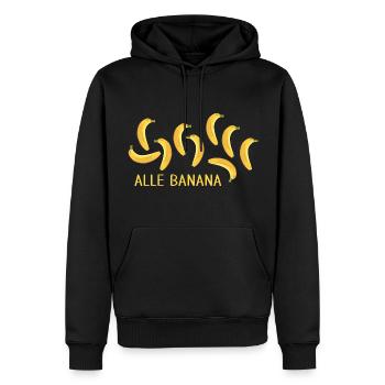 végétarien bio végétalien végétalien « Banana Banana » - Sweat à capuche Premium bio Homme - noir - Devant - Nico (187cm)