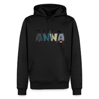 Anna Namensmädchen, HALLOWEEN - Männer Premium Bio Hoodie - Schwarz - Vorne - Nico (187cm)