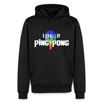 Ping-pong Tennis de table Joueur de tennis de table - Sweat à capuche Premium bio Homme - noir - Devant - Nico (187cm)