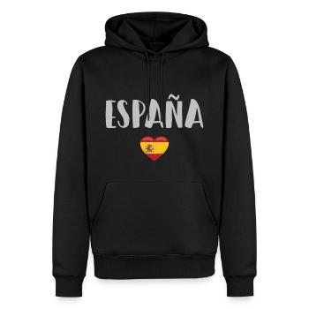 Spanien Fußball Trikot Spanische Flagge - Männer Premium Bio Hoodie - Schwarz - Vorne - Nico (187cm)
