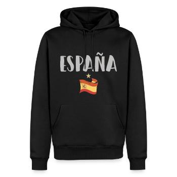 Spanien Fußball Trikot Spanische Flagge - Männer Premium Bio Hoodie - Schwarz - Vorne - Nico (187cm)