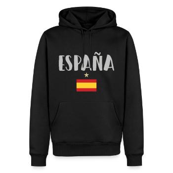 Spanien Fußball Trikot Spanische Flagge - Männer Premium Bio Hoodie - Schwarz - Vorne - Nico (187cm)