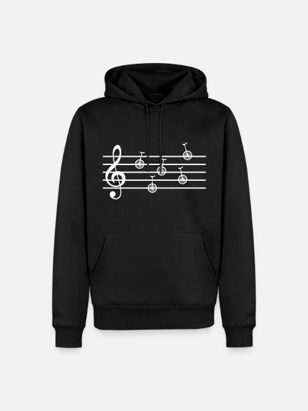Einrad Einradartist Einradfahren unicycle - Männer Premium Bio Hoodie - Schwarz