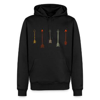Pfeile Bogenschütze Zielwasser Bogen Zielscheibe - Männer Premium Bio Hoodie - Schwarz - Vorne - Nico (187cm)