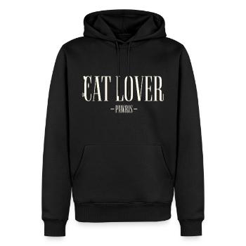 Miau de Paris - Männer Premium Bio Hoodie - Schwarz - Vorne - Nico (187cm)
