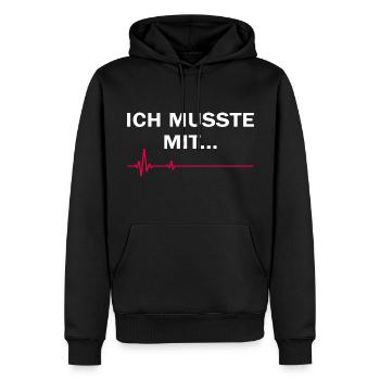 Trend Urlaub "ein muss" cooles null Bock Geschenk - Männer Premium Bio Hoodie - Schwarz - Vorne - Nico (187cm)