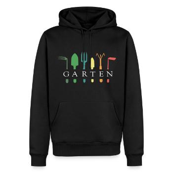 gartenfreund bunter schrebergarten gartenarbeit - Männer Premium Bio Hoodie - Schwarz - Vorne - Nico (187cm)