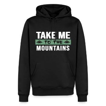 Bergwandern alpin Bergtour Bergsteiger Gipfel - Männer Premium Bio Hoodie - Schwarz - Vorne - Nico (187cm)