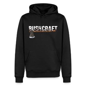 bushcraft outdoor survival - Männer Premium Bio Hoodie - Schwarz - Vorne - Nico (187cm)