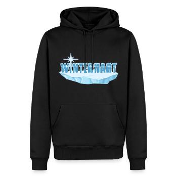Bain de glace, rustique, bains d’hiver, baignade d’hiver - Sweat à capuche Premium bio Homme - noir - Devant - Nico (187cm)