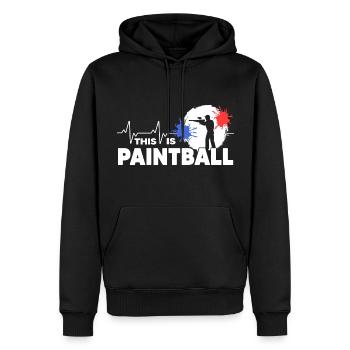 Paintball Gotcha Paintballspieler - Männer Premium Bio Hoodie - Schwarz - Vorne - Nico (187cm)