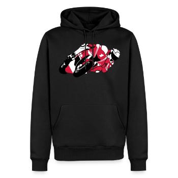 Moto-GP - Männer Premium Bio Hoodie - Schwarz - Vorne - Nico (187cm)