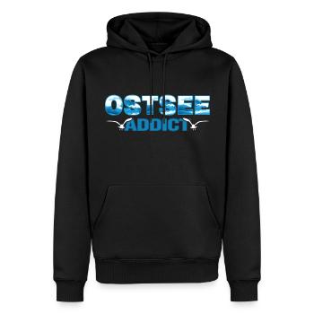 ostsee möwe strandfeeling sommer-vibes rügen - Sweat à capuche Premium bio Homme - noir - Devant - Nico (187cm)