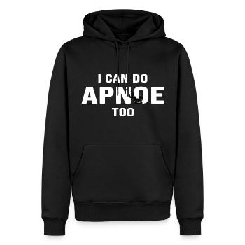 apnoetaucher oxygen apnoe tauchen schnorcheln - Männer Premium Bio Hoodie - Schwarz - Vorne - Nico (187cm)