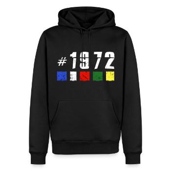 1972 geburtstag nepal jubiläum wandern NEW TIBET - Männer Premium Bio Hoodie - Schwarz - Vorne - Nico (187cm)