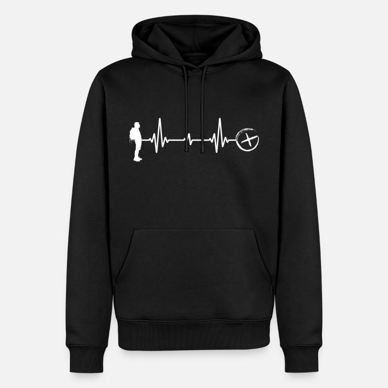 geocache geocaching schnitzeljagd - Männer Premium Bio Hoodie - Schwarz