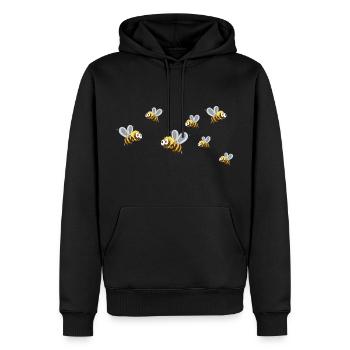 Hobbyimker und Bienenvolk Imker liebt Honig Biene - Männer Premium Bio Hoodie - Schwarz - Vorne - Nico (187cm)