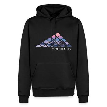 Randonnée en montagne montagnes « montagnes » Servus Alpine sommet - Sweat à capuche Premium bio Homme - noir - Devant - Nico (187cm)