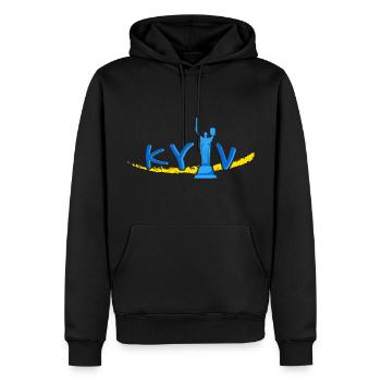 UKRAINE "hauptstadt kiew" slava ukraini Kyiv - Männer Premium Bio Hoodie - Schwarz - Vorne - Nico (187cm)