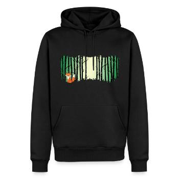 Wald shinrin yoku Fuchs der Naturfreund - Männer Premium Bio Hoodie - Schwarz - Vorne - Nico (187cm)