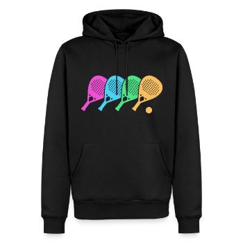 Padel Padeltennis Padelball PADELTENNIS-sommer - Männer Premium Bio Hoodie - Schwarz - Vorne - Nico (187cm)
