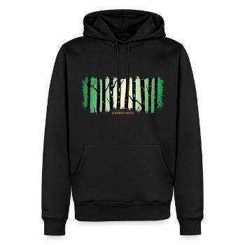 Waldbaden Wald shinrin yoku Waldgänger Waldbad - Männer Premium Bio Hoodie - Schwarz - Vorne - Nico (187cm)