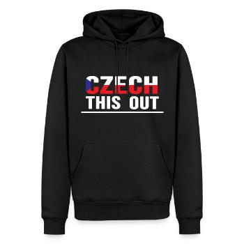 czech tschechisch tschechien prag "czech this out" - Männer Premium Bio Hoodie - Schwarz - Vorne - Nico (187cm)