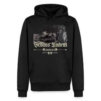 Chateau d Ambras - Innsbruck - Sweat à capuche Premium bio Homme - noir - Devant - Nico (187cm)