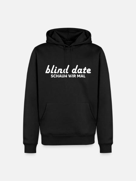 blind sehbeeinträchtigung blind date - Männer Premium Bio Hoodie - Schwarz