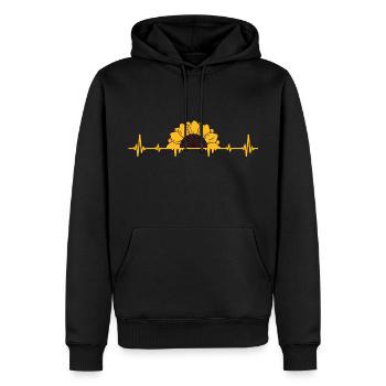 gärtner sonnenblume gartenarbeit garten - Männer Premium Bio Hoodie - Schwarz - Vorne - Nico (187cm)