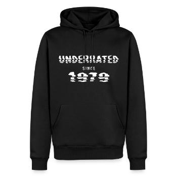 1979 anniversaire 43 ans sous-estimé 43e anniversaire - Sweat à capuche Premium bio Homme - noir - Devant - Nico (187cm)