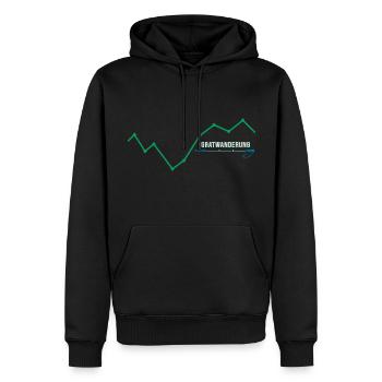 Bergwandern Alpinist Bergwandern Gratwanderung - Männer Premium Bio Hoodie - Schwarz - Vorne - Nico (187cm)