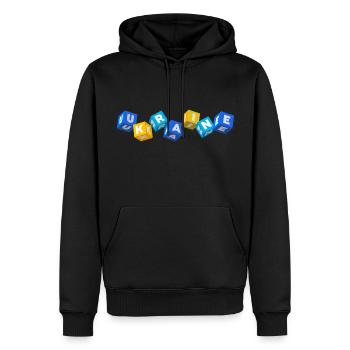 ukraine slava ukraini zelenskyi antiwar - Sweat à capuche Premium bio Homme - noir - Devant - Nico (187cm)