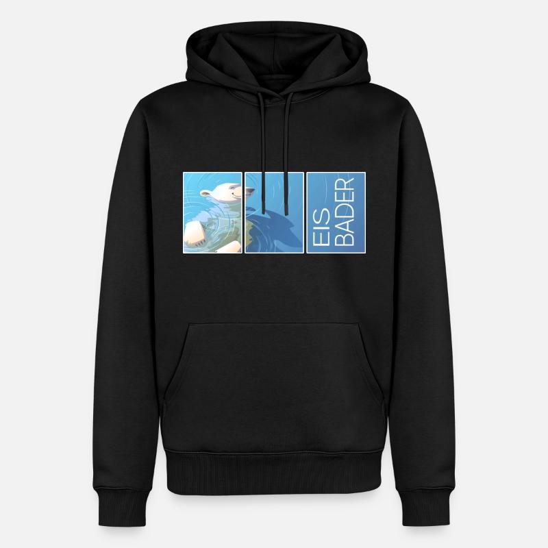 eisbader eisbär winterschwimmen kneipp kältebad - Männer Premium Bio Hoodie - Schwarz