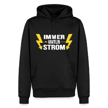Elektriker Watt Volt Strom Elektromonteur - Männer Premium Bio Hoodie - Schwarz - Vorne - Nico (187cm)