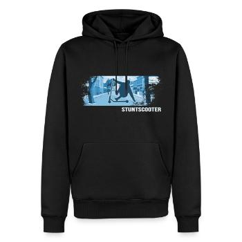 stuntscooter roller scooter stuntscooter e-scooter - Männer Premium Bio Hoodie - Schwarz - Vorne - Nico (187cm)