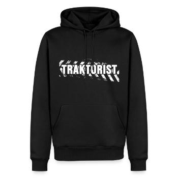 Traktor Schlepper Traktor-Sprüche "Traktorist" - Männer Premium Bio Hoodie - Schwarz - Vorne - Nico (187cm)